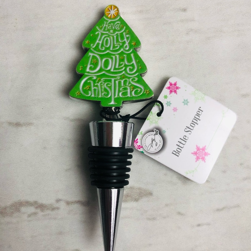 Viral Dolly Parton Wine Bottle Stopper Holly Dolly Christmas Tree NWT
